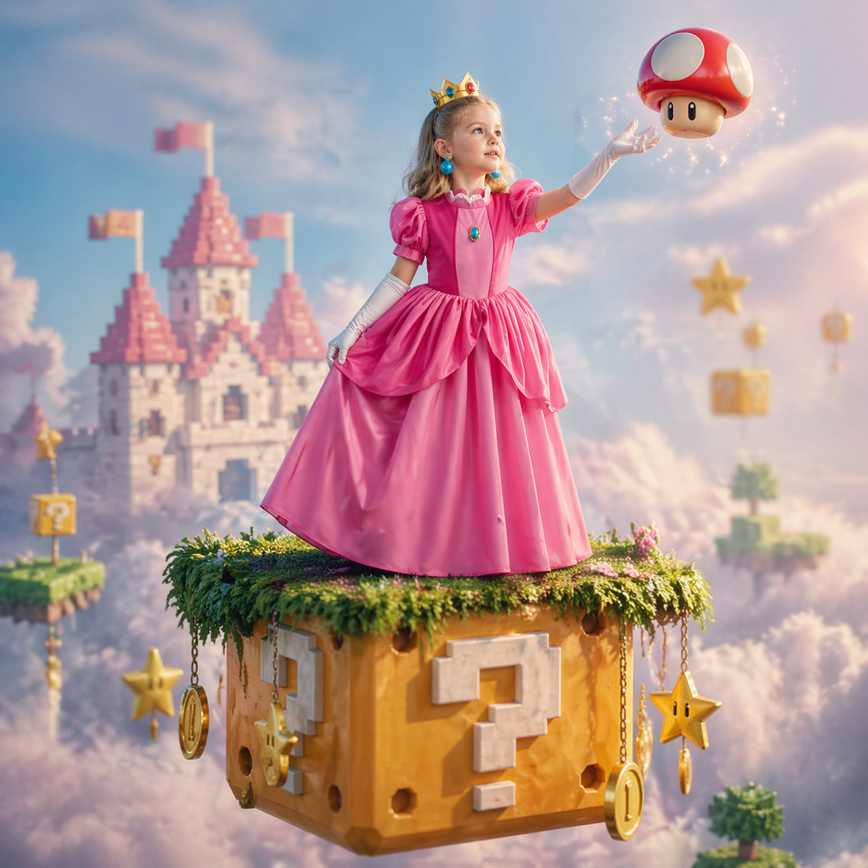 Baby Clothing Sizes - Princess Peach Style Dress Up Costume