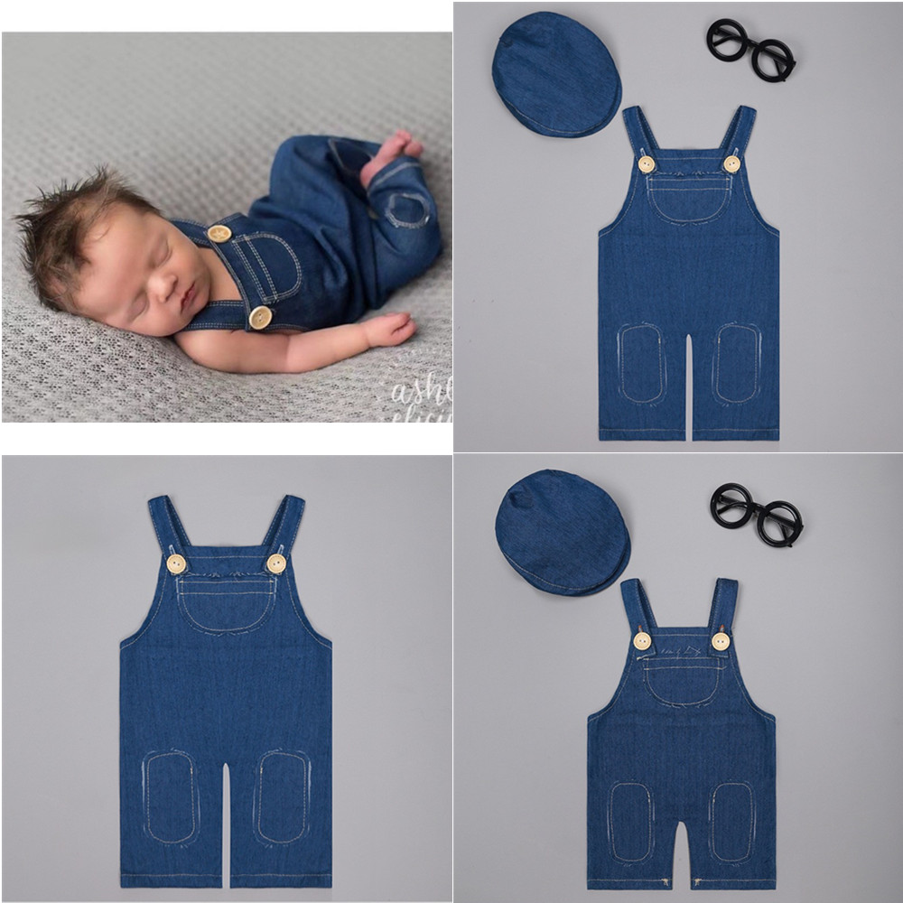 Baby Clothing Boy - ❤️Newborn Photography Clothing Denim Overalls Studio