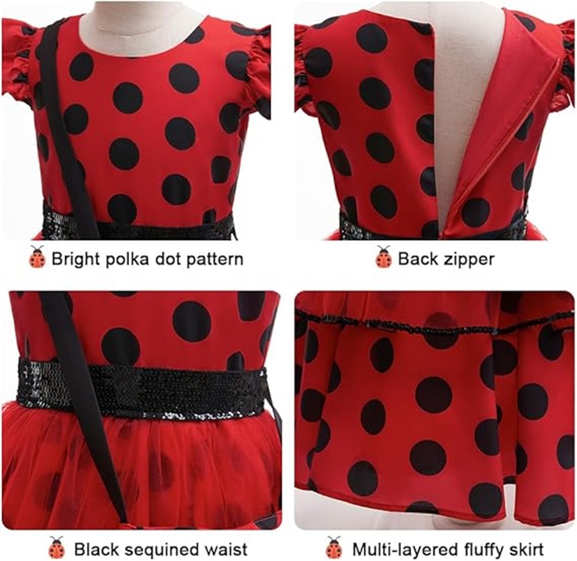 Girls Cosplay Costume Polka Do - Baby Clothing Sizes recension och pris