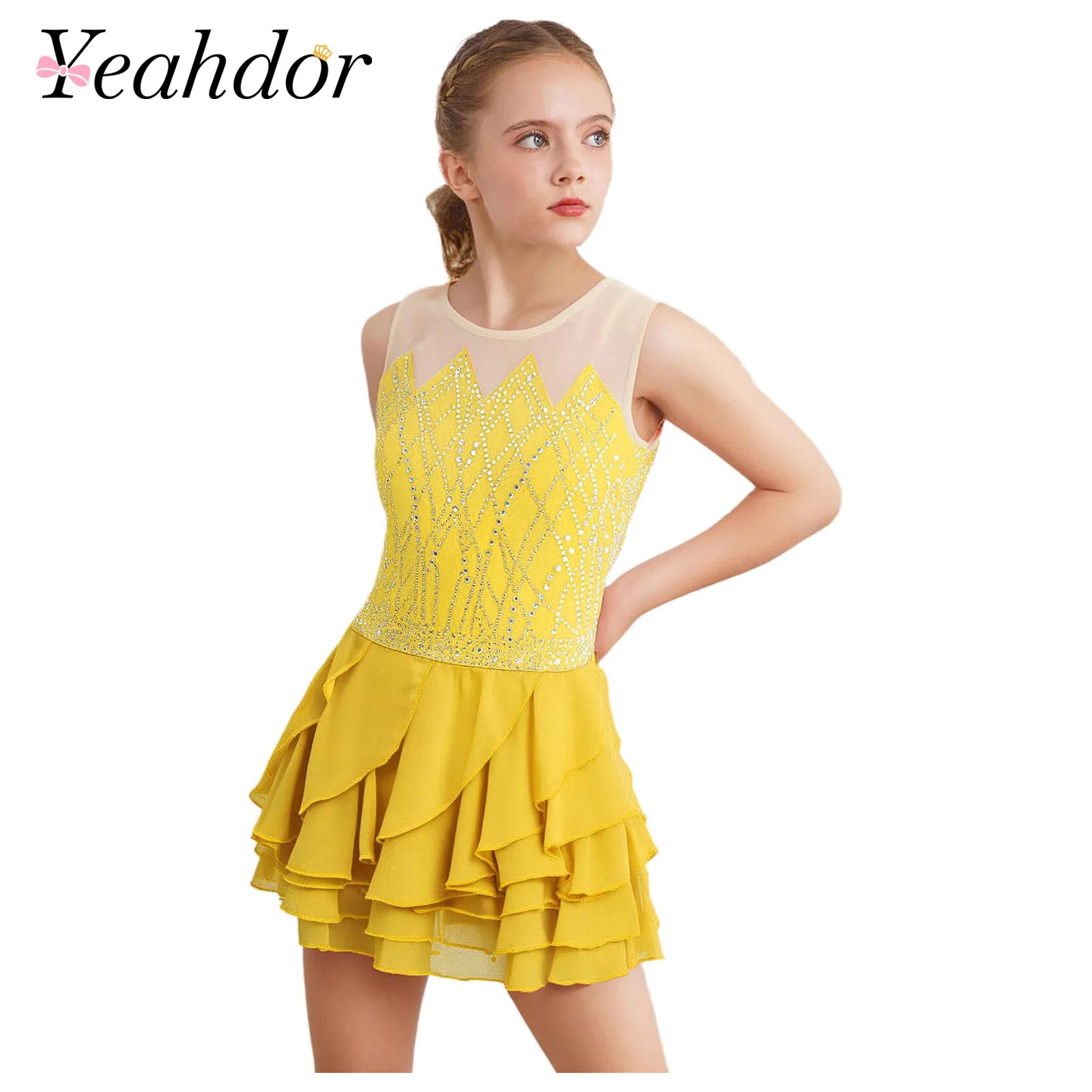 Girls Mesh Figure Skating Dres - Baby Clothing Sizes recension och pris